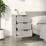 vidaXL Noptiere, 2 buc., gri beton, 40x36x65 cm vidaXL Noptiere, 2 buc., gri beton, 40x36x65 cm
