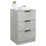vidaXL Noptiere, 2 buc., gri beton, 40x36x65 cm vidaXL Noptiere, 2 buc., gri beton, 40x36x65 cm
