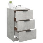 vidaXL Noptiere, 2 buc., gri beton, 40x36x65 cm vidaXL Noptiere, 2 buc., gri beton, 40x36x65 cm