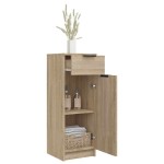 vidaXL Dulap de baie, stejar sonoma, 32x34x90 cm, lemn compozit