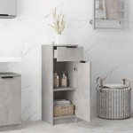vidaXL Dulap de baie, gri beton, 32x34x90 cm, lemn compozit