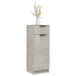 vidaXL Dulap de baie, gri beton, 32x34x90 cm, lemn compozit