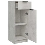 vidaXL Dulap de baie, gri beton, 32x34x90 cm, lemn compozit