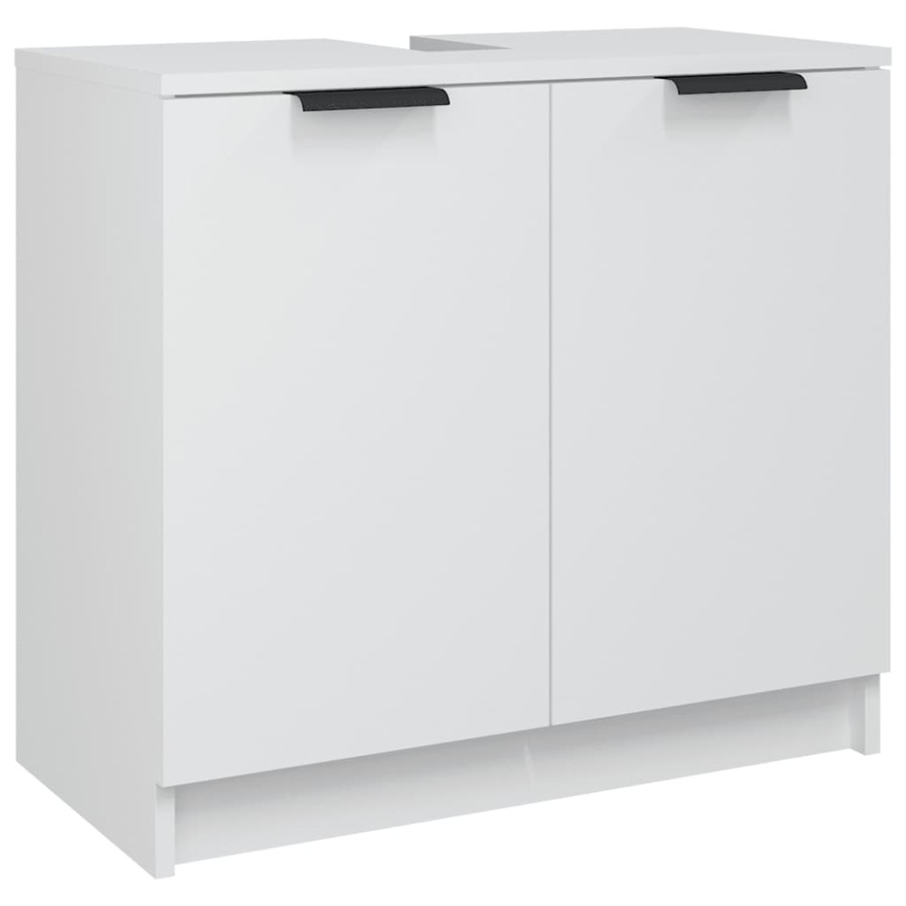 vidaXL Dulap de baie, alb, 64,5x33,5x59 cm, lemn compozit