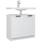 vidaXL Dulap de baie, alb, 64,5x33,5x59 cm, lemn compozit