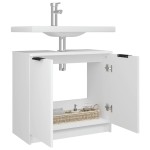 vidaXL Dulap de baie, alb, 64,5x33,5x59 cm, lemn compozit