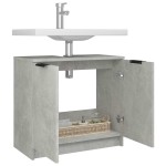 vidaXL Dulap de baie, gri beton, 64,5x33,5x59 cm, lemn compozit