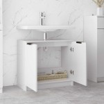 vidaXL Dulap de baie, alb extralucios, 64,5x33,5x59 cm, lemn compozit