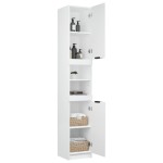 vidaXL Dulap de baie, alb, 32x34x188,5 cm, lemn compozit