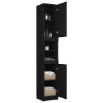 vidaXL Dulap de baie, negru, 32x34x188,5 cm, lemn prelucrat vidaXL Dulap de baie, negru, 32x34x188,5 cm, lemn prelucrat