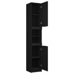 vidaXL Dulap de baie, negru, 32x34x188,5 cm, lemn prelucrat vidaXL Dulap de baie, negru, 32x34x188,5 cm, lemn prelucrat