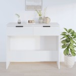 vidaXL Măsuță consolă, alb, 90x36x75 cm, lemn prelucrat vidaXL Măsuță consolă, alb, 90x36x75 cm, lemn prelucrat