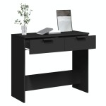 vidaXL Măsuță consolă, negru, 90x36x75 cm, lemn compozit vidaXL Măsuță consolă, negru, 90x36x75 cm, lemn compozit