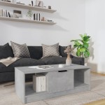 vidaXL Măsuță de cafea, gri beton, 102x50x36 cm, lemn prelucrat vidaXL Măsuță de cafea, gri beton, 102x50x36 cm, lemn prelucrat