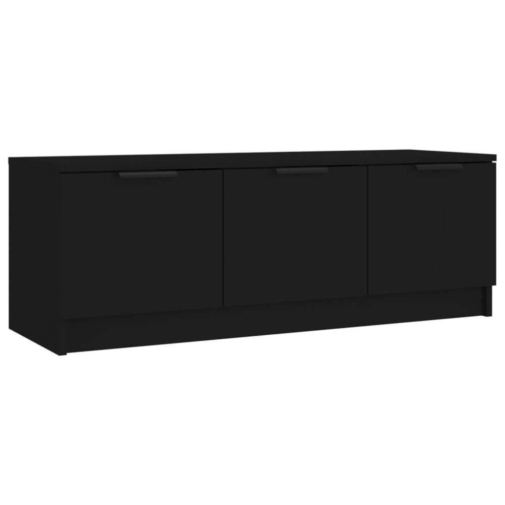 vidaXL Comodă TV, negru, 102x35x36,5 cm, lemn prelucrat