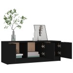 vidaXL Comodă TV, negru, 102x35x36,5 cm, lemn prelucrat