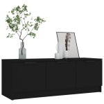 vidaXL Comodă TV, negru, 102x35x36,5 cm, lemn prelucrat