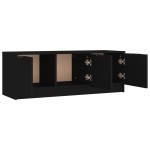 vidaXL Comodă TV, negru, 102x35x36,5 cm, lemn prelucrat