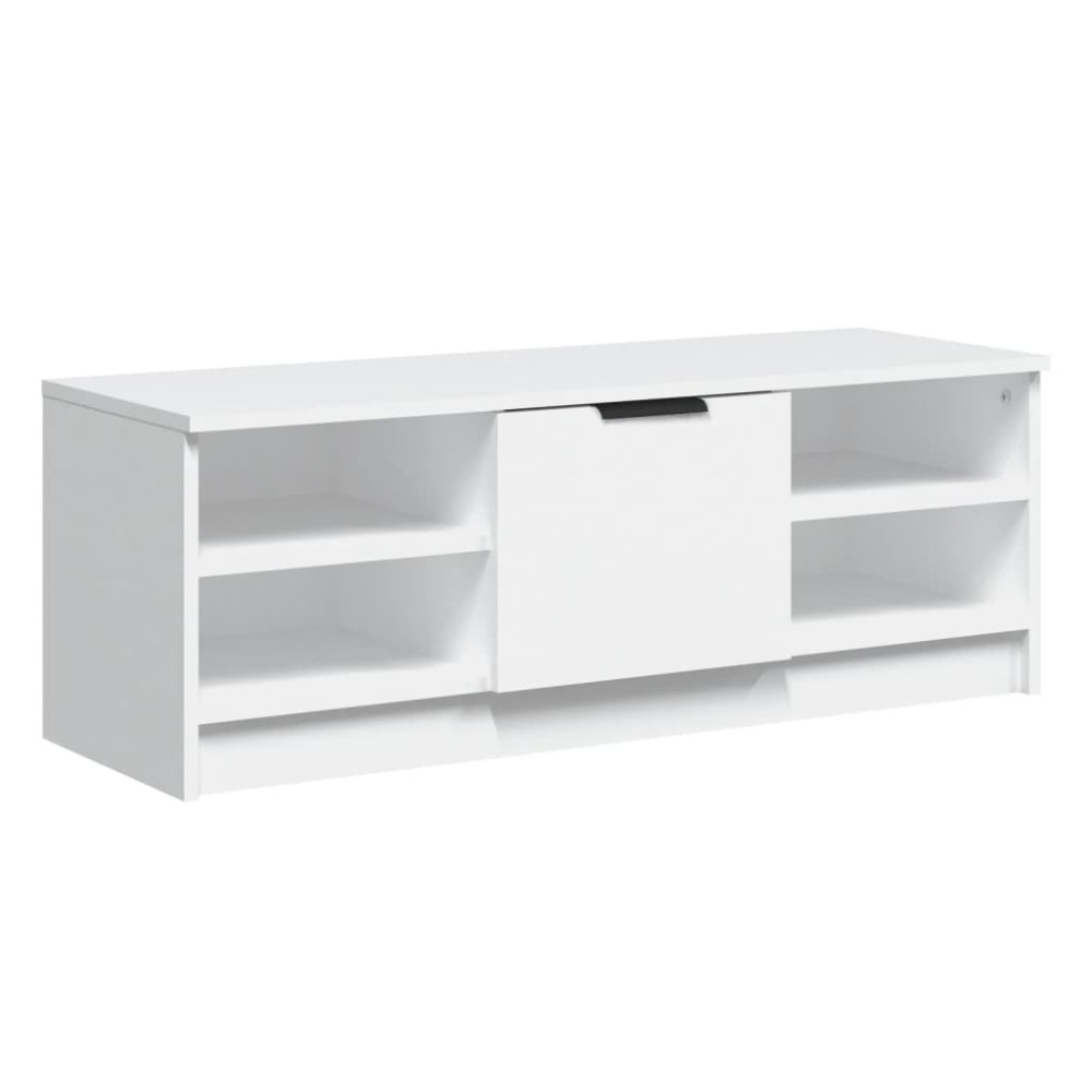 vidaXL Comodă TV, alb, 102x35,5x36,5 cm, lemn compozit