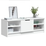 vidaXL Comodă TV, alb, 102x35,5x36,5 cm, lemn compozit vidaXL Comodă TV, alb, 102x35,5x36,5 cm, lemn compozit