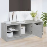 vidaXL Comodă TV, gri beton, 102x35,5x36,5 cm, lemn compozit vidaXL Comodă TV, gri beton, 102x35,5x36,5 cm, lemn compozit
