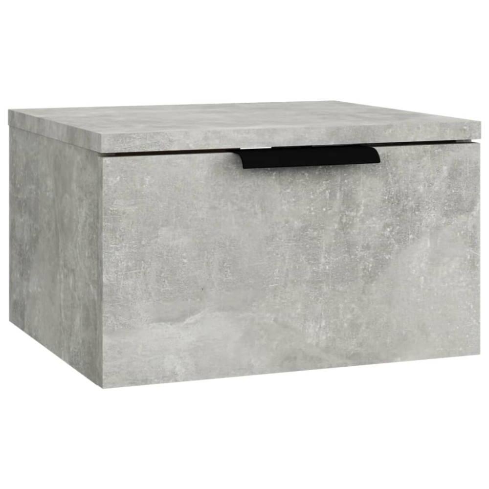 vidaXL Noptieră de perete, gri beton, 34x30x20 cm