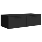 vidaXL Dulap de perete, negru, 68x30x20 cm, lemn compozit vidaXL Dulap de perete, negru, 68x30x20 cm, lemn compozit