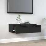 vidaXL Dulap de perete, negru, 68x30x20 cm, lemn compozit vidaXL Dulap de perete, negru, 68x30x20 cm, lemn compozit