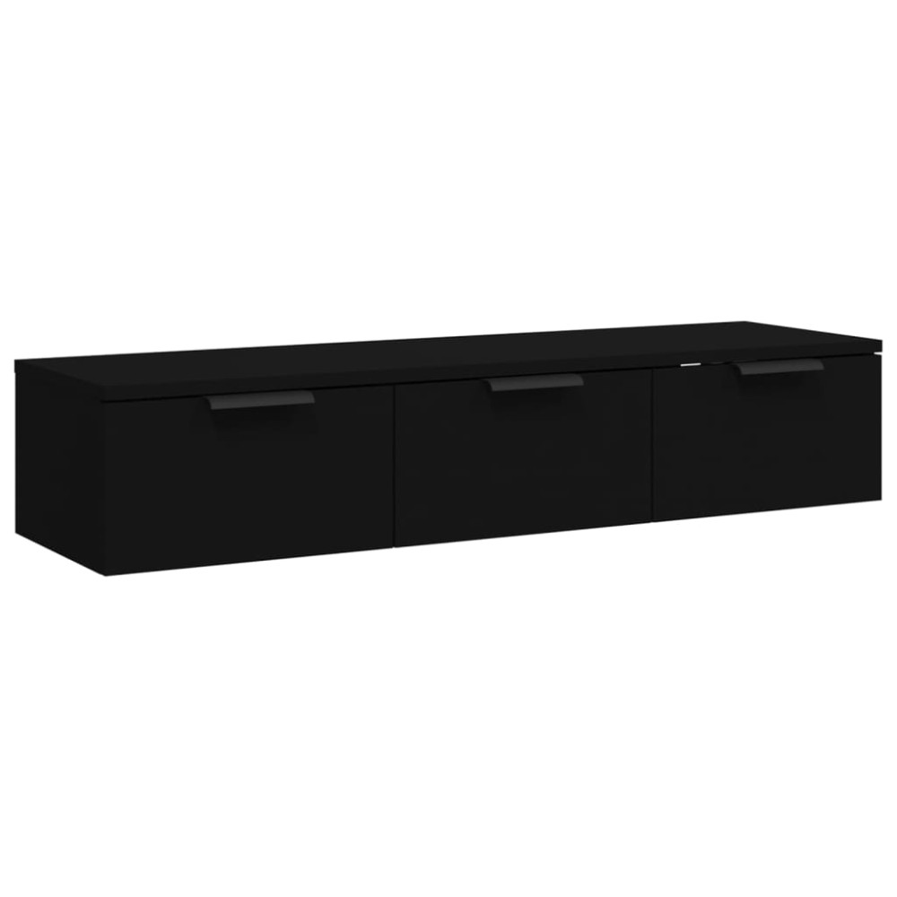 vidaXL Dulap de perete, negru, 102x30x20 cm, lemn prelucrat