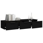 vidaXL Dulap de perete, negru, 102x30x20 cm, lemn prelucrat vidaXL Dulap de perete, negru, 102x30x20 cm, lemn prelucrat