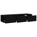 vidaXL Dulap de perete, negru, 102x30x20 cm, lemn prelucrat vidaXL Dulap de perete, negru, 102x30x20 cm, lemn prelucrat