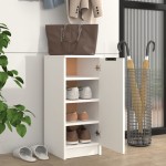 vidaXL Pantofar, alb, 30x35x70 cm, lemn compozit vidaXL Pantofar, alb, 30x35x70 cm, lemn compozit