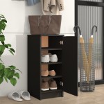 vidaXL Pantofar, negru, 30x35x70 cm, lemn compozit vidaXL Pantofar, negru, 30x35x70 cm, lemn compozit