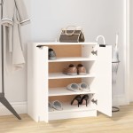 vidaXL Pantofar, alb, 59x35x70 cm, lemn prelucrat vidaXL Pantofar, alb, 59x35x70 cm, lemn prelucrat