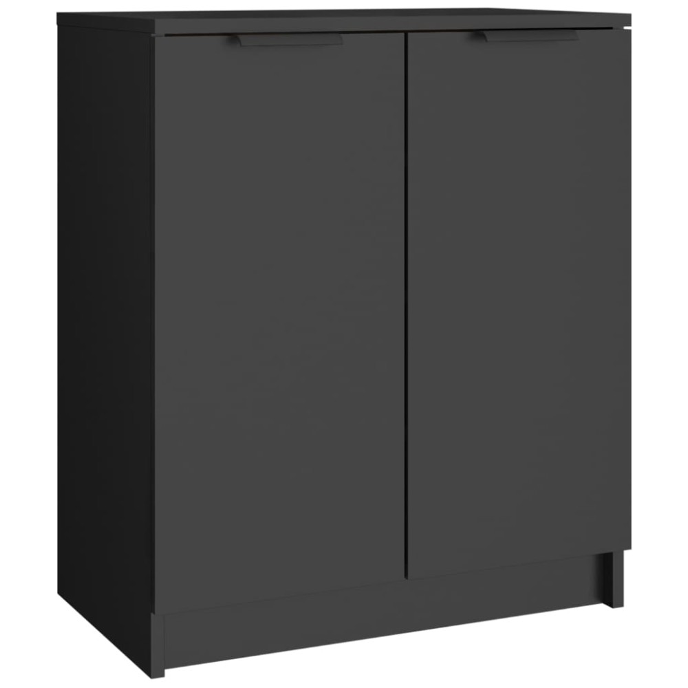 vidaXL Pantofar, negru, 59x35x70 cm, lemn compozit