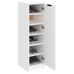 vidaXL Pantofar, alb, 30x35x100 cm, lemn compozit