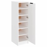 vidaXL Pantofar, alb, 30x35x100 cm, lemn compozit