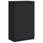 vidaXL Pantofar, negru, 59x35x100 cm, lemn prelucrat vidaXL Pantofar, negru, 59x35x100 cm, lemn prelucrat