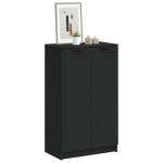 vidaXL Pantofar, negru, 59x35x100 cm, lemn prelucrat vidaXL Pantofar, negru, 59x35x100 cm, lemn prelucrat