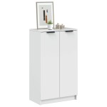 vidaXL Pantofar, alb extralucios, 59x35x100 cm, lemn compozit vidaXL Pantofar, alb extralucios, 59x35x100 cm, lemn compozit