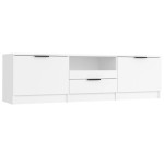 vidaXL Comodă TV, alb, 140x35x40 cm, lemn prelucrat vidaXL Comodă TV, alb, 140x35x40 cm, lemn prelucrat