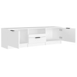 vidaXL Comodă TV, alb, 140x35x40 cm, lemn prelucrat vidaXL Comodă TV, alb, 140x35x40 cm, lemn prelucrat