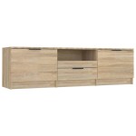 vidaXL Comodă TV, stejar sonoma, 140x35x40 cm, lemn prelucrat vidaXL Comodă TV, stejar sonoma, 140x35x40 cm, lemn prelucrat