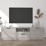 vidaXL Comodă TV, gri beton, 140x35x40 cm, lemn prelucrat vidaXL Comodă TV, gri beton, 140x35x40 cm, lemn prelucrat