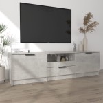 vidaXL Comodă TV, gri beton, 140x35x40 cm, lemn prelucrat vidaXL Comodă TV, gri beton, 140x35x40 cm, lemn prelucrat