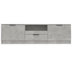 vidaXL Comodă TV, gri beton, 140x35x40 cm, lemn prelucrat vidaXL Comodă TV, gri beton, 140x35x40 cm, lemn prelucrat