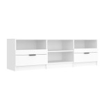 vidaXL Comodă TV, alb, 150x33,5x45 cm, lemn prelucrat vidaXL Comodă TV, alb, 150x33,5x45 cm, lemn prelucrat
