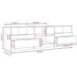 vidaXL Comodă TV, alb, 150x33,5x45 cm, lemn prelucrat vidaXL Comodă TV, alb, 150x33,5x45 cm, lemn prelucrat