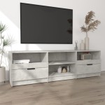 vidaXL Comodă TV, gri beton, 150x33,5x45 cm, lemn prelucrat