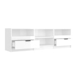 vidaXL Comodă TV, alb extralucios, 150x33,5x45 cm, lemn prelucrat